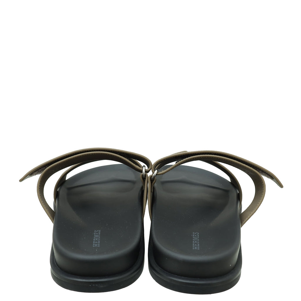 Hermes Etoupe Chypre Sandals 43