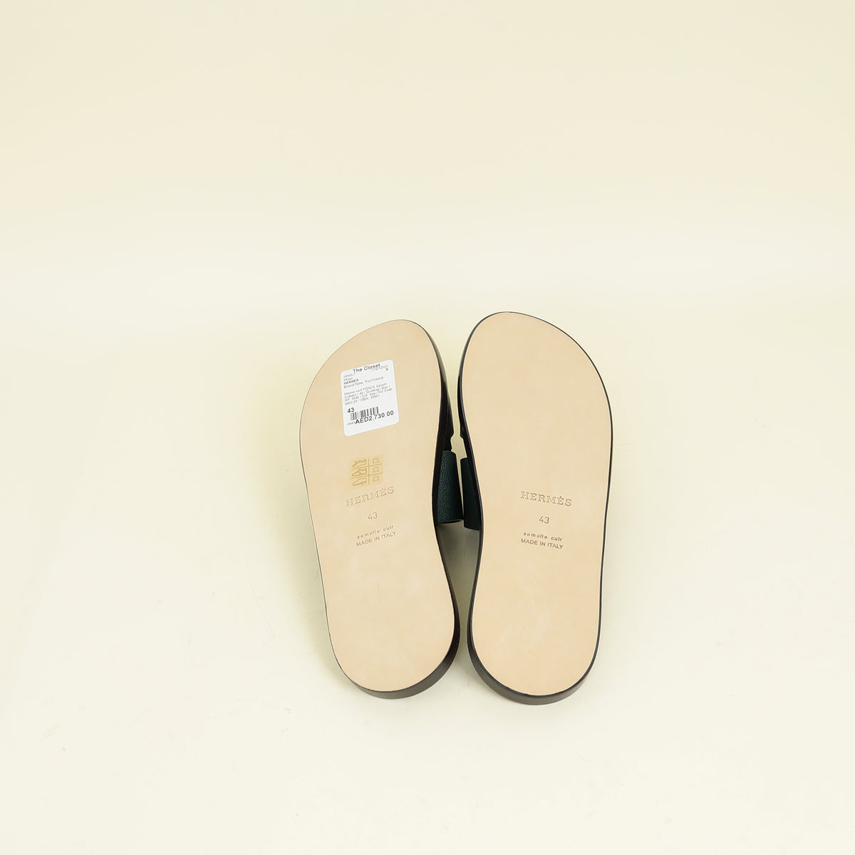 Hermes Bicolor Izmir Sandals 43