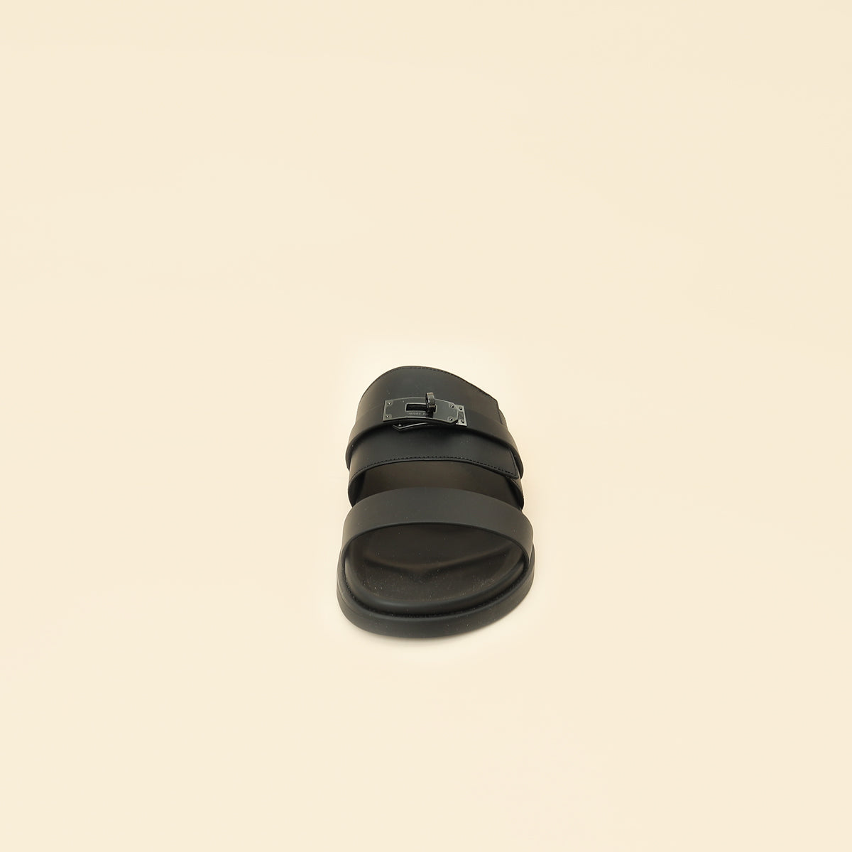 Hermes Noir Jackson Sandals 44