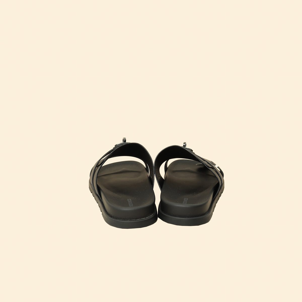 Hermes Noir Jackson Sandals 44