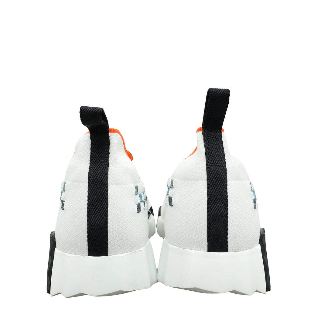 Hermes Blanc Multicolor Flex Slip On Sneakers 45