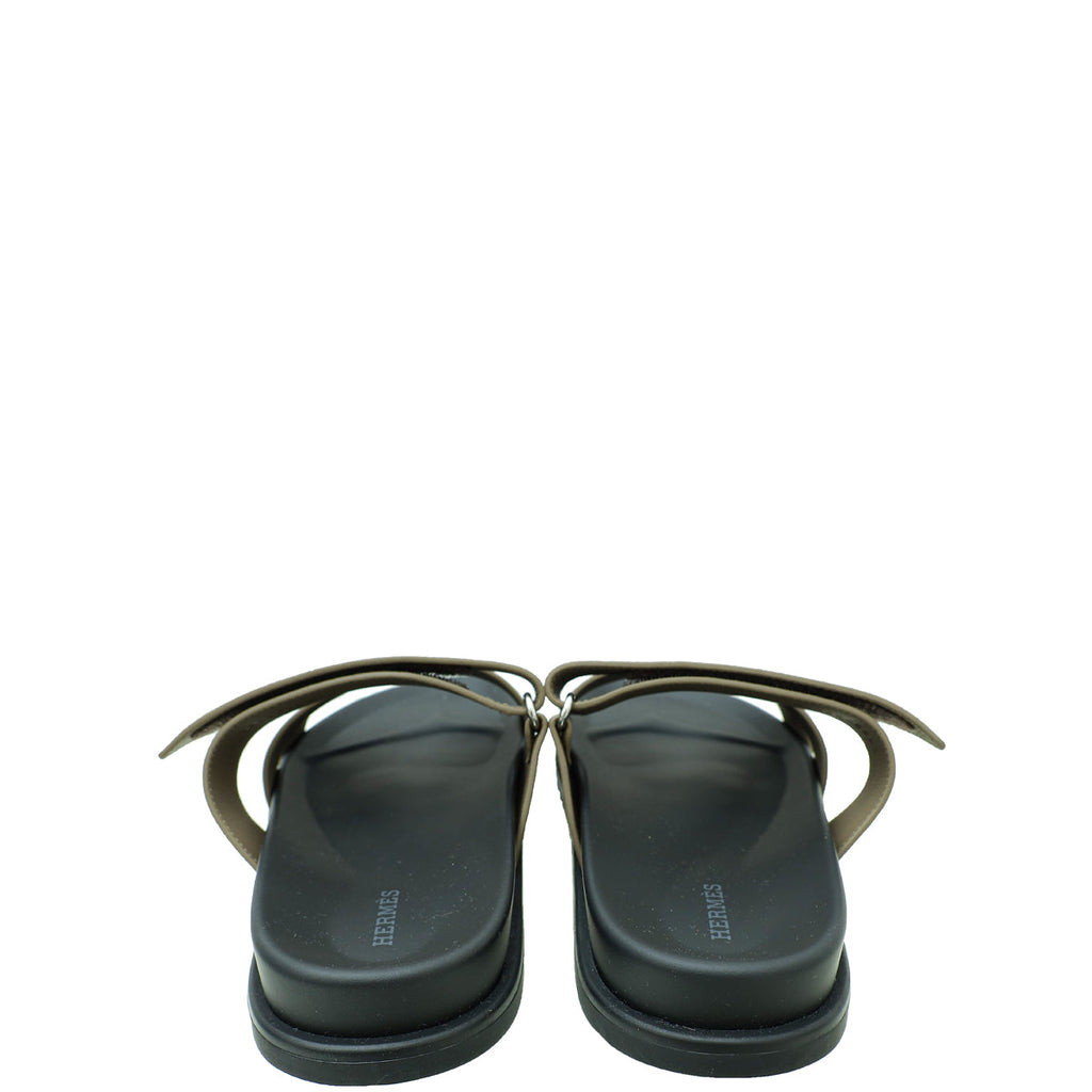 Hermes Etoupe Chypre Sandal 42.5