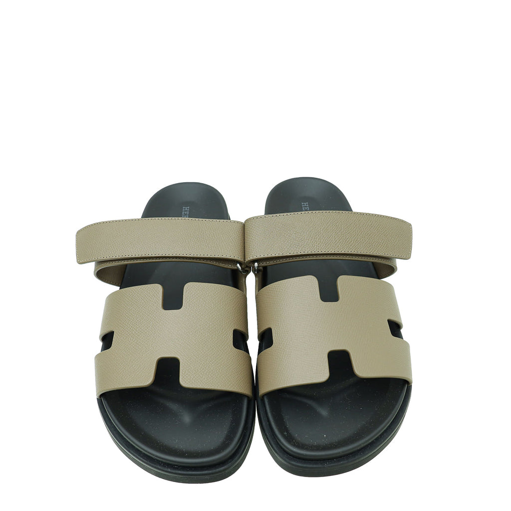 Hermes Etoupe Chypre Sandal 42.5