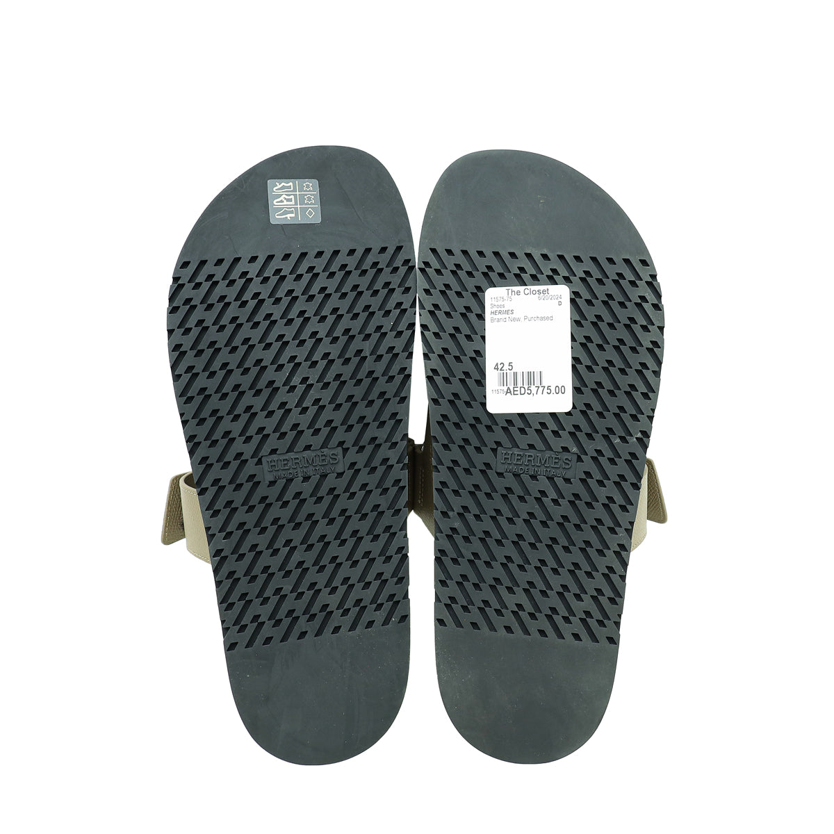 Hermes Etoupe Chypre Sandal 42.5