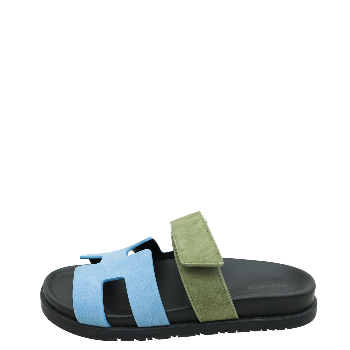 Hermes Bicolor Chypre Goatskin Suede Sandal 36.5