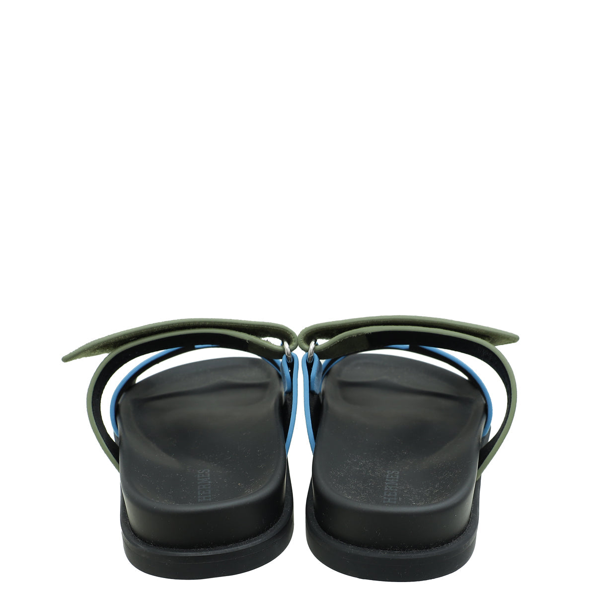 Hermes Bicolor Chypre Goatskin Suede Sandal 36.5