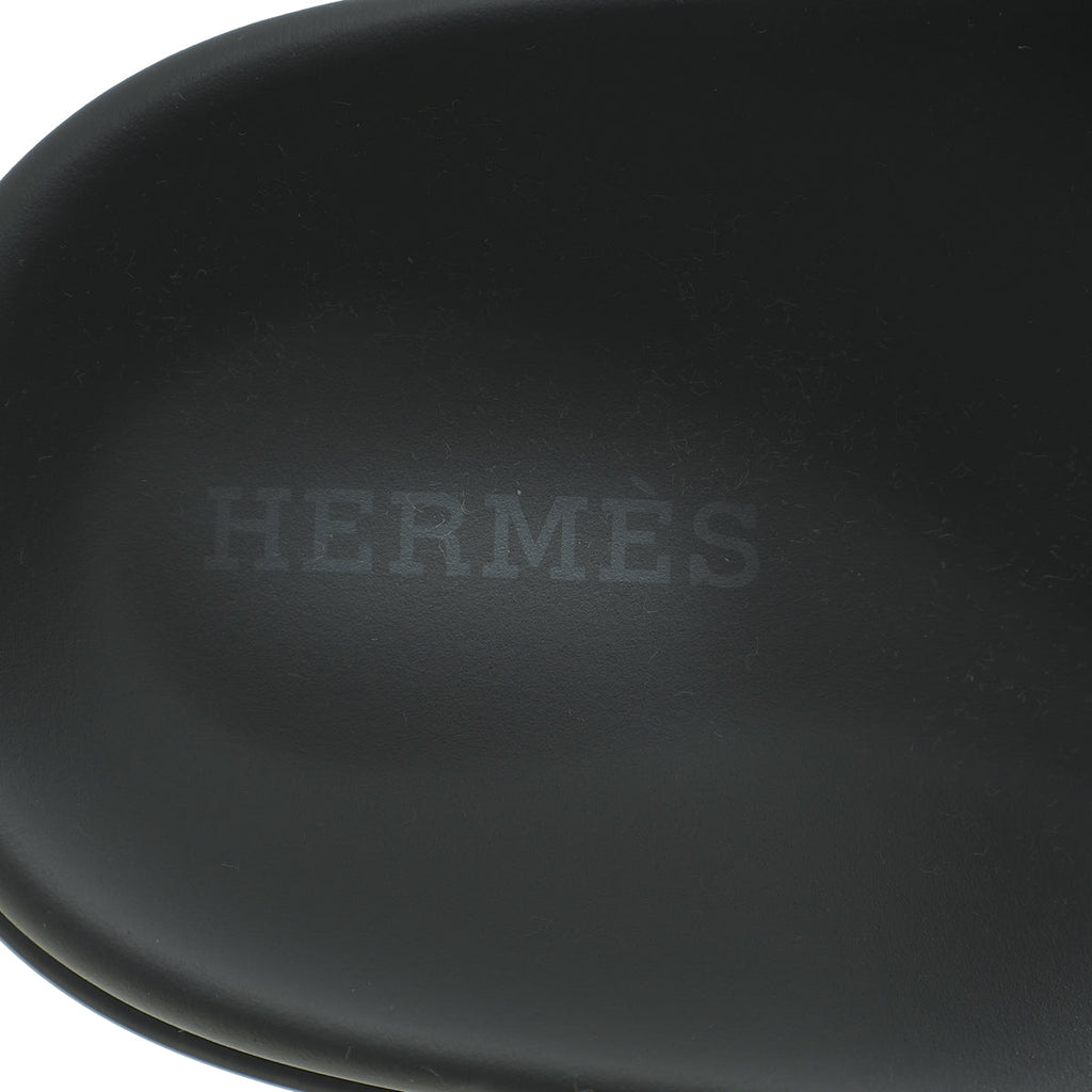 Hermes Bicolor Chypre Goatskin Suede Sandal 36.5