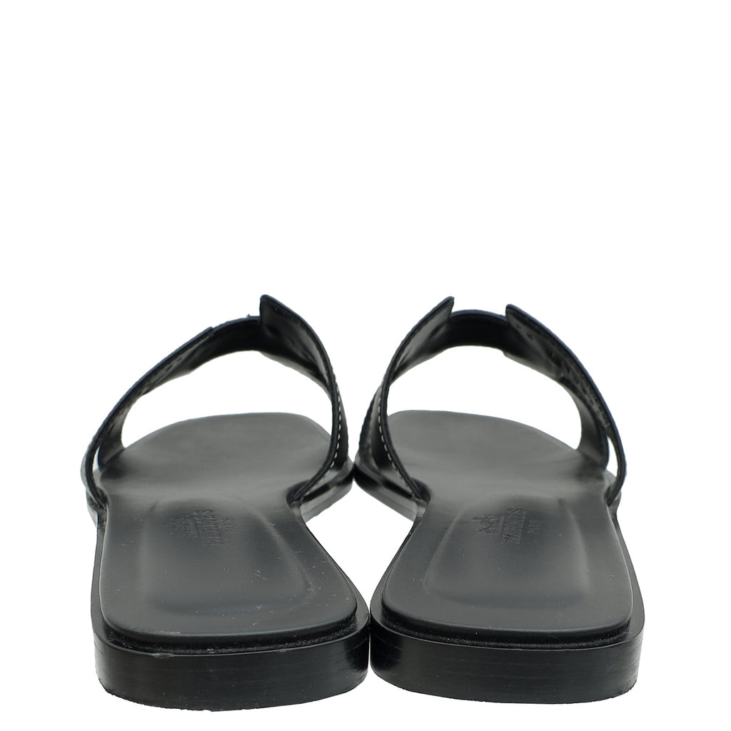 Hermes Noir Oran Sandal 34