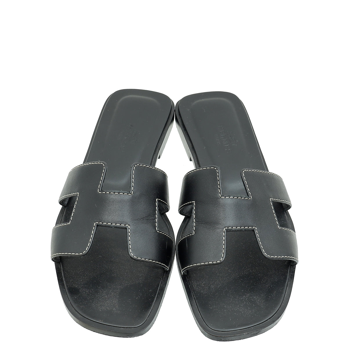 Hermes Noir Oran Sandal 34
