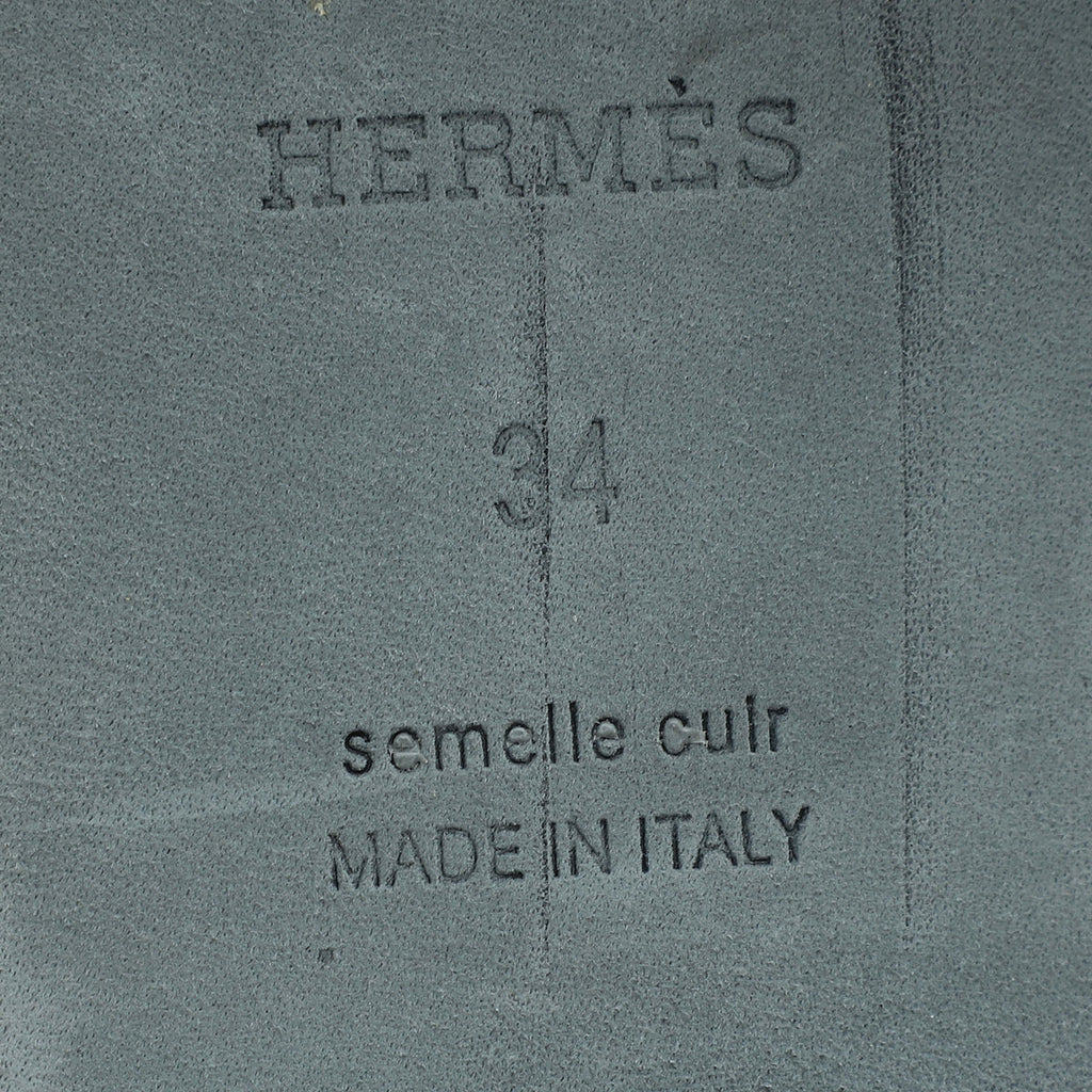 Hermes Noir Oran Sandal 34