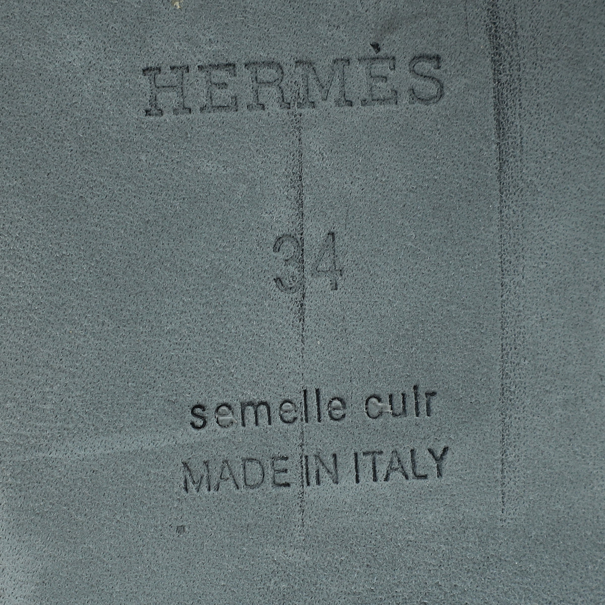 Hermes Noir Oran Sandal 34