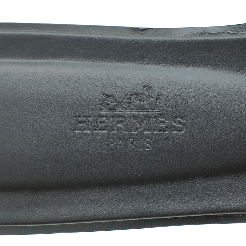 Hermes Noir Oran Sandal 34
