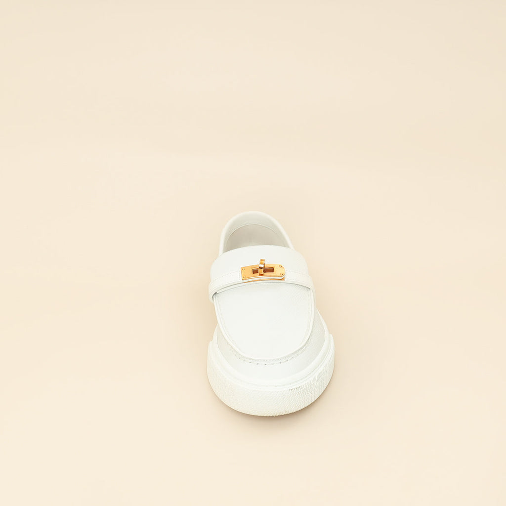 Hermes Blanc Game Slip-On Sneaker 38