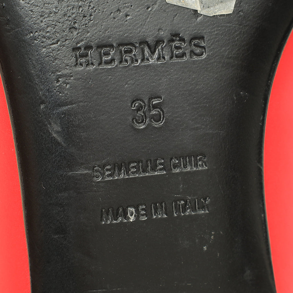 Hermes Rouge Pegase Kelly Flat Ballerina 35