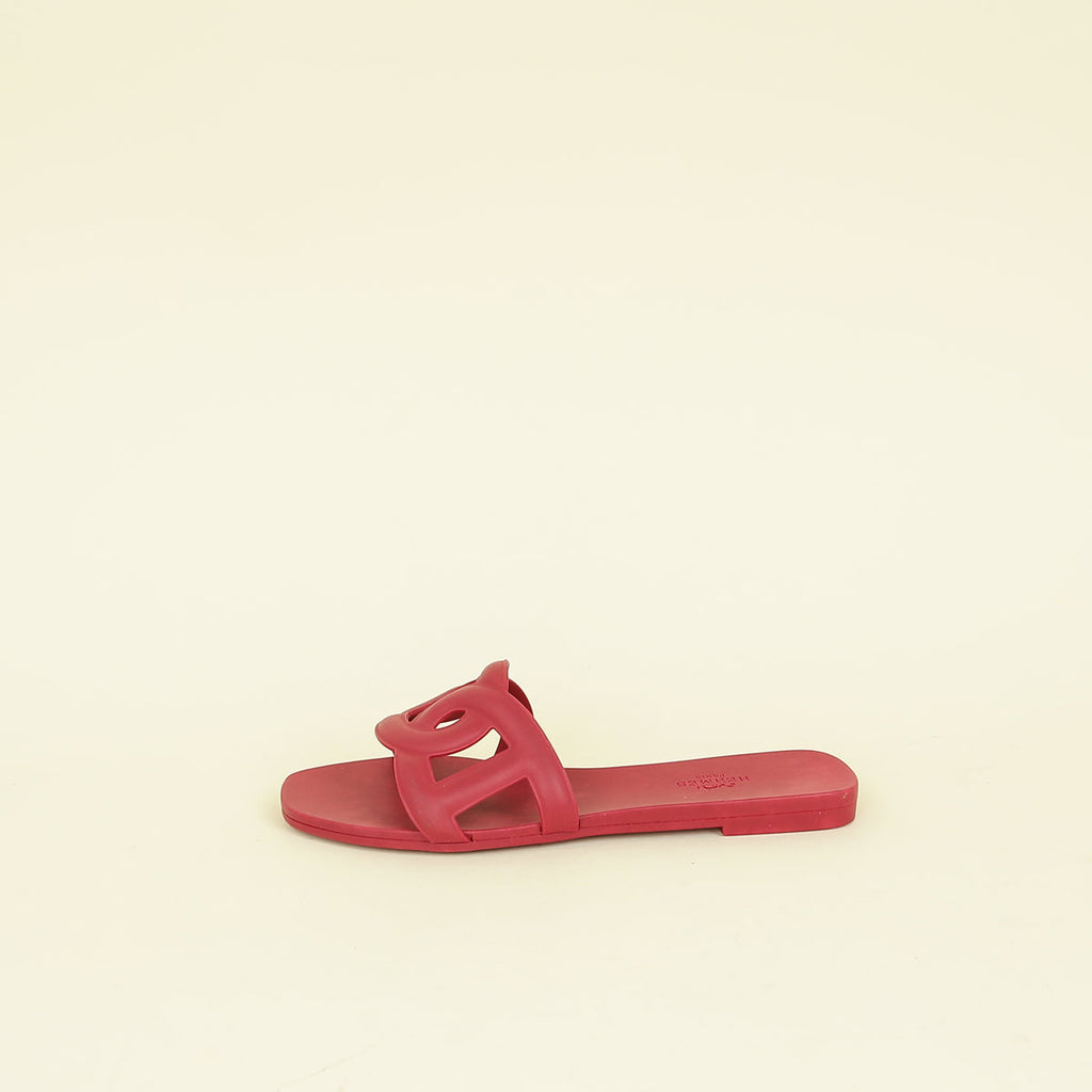 Hermes Rose Baie Aloha Sandals 36