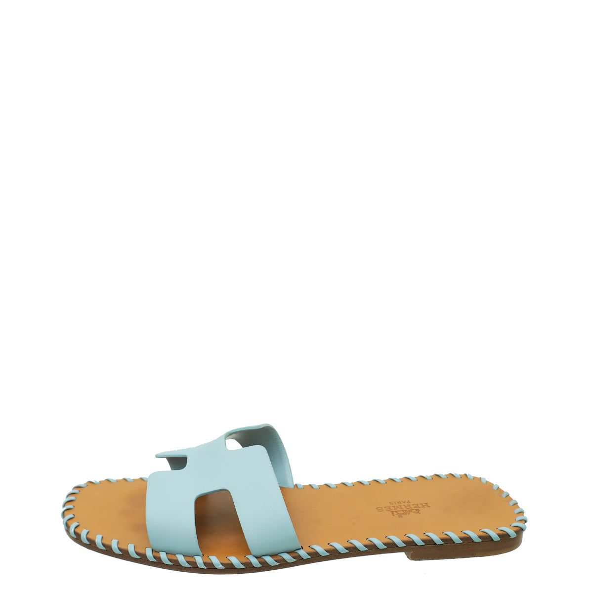 Hermes Vert D'eau Oran Braided Sole Edge Sandal 36.5