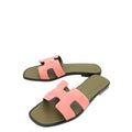Hermes Bicolor Suede Oran Sandal 36.5