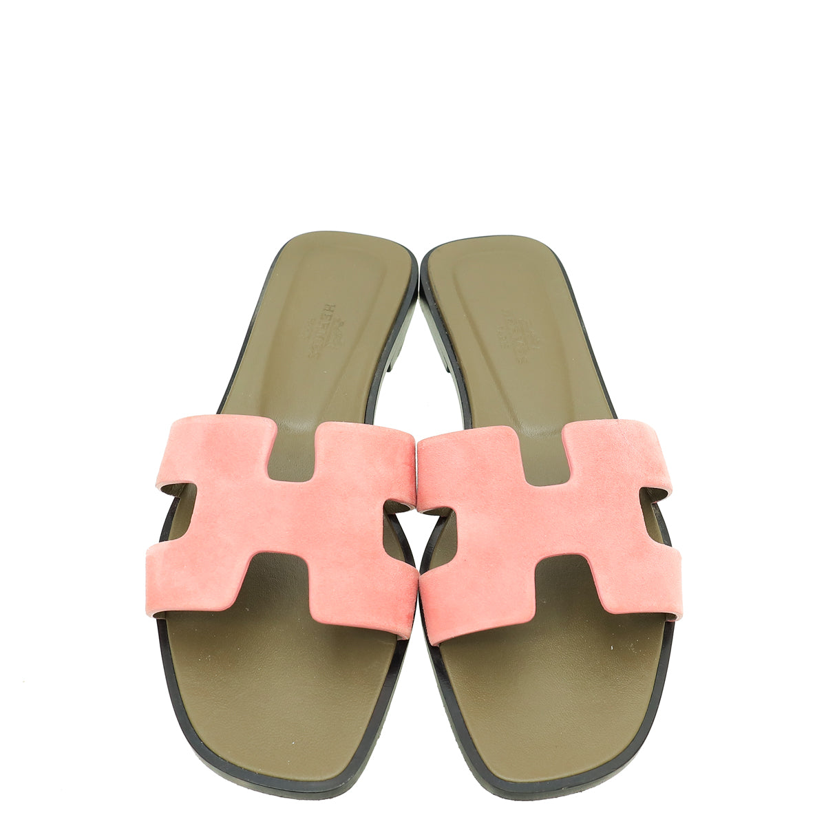 Hermes Bicolor Suede Oran Sandal 36.5