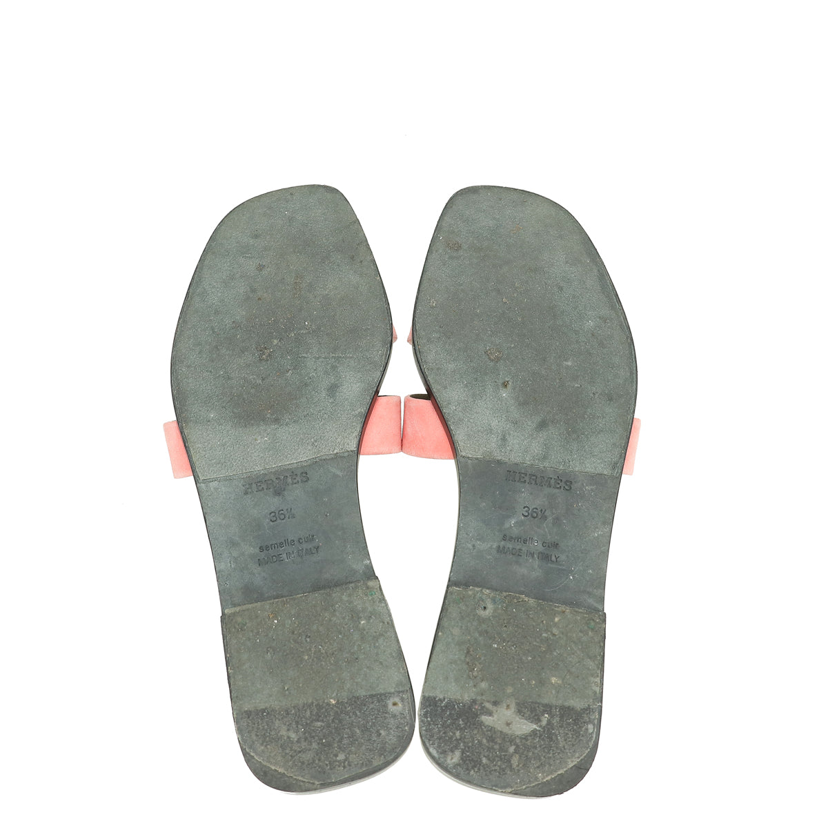 Hermes Bicolor Suede Oran Sandal 36.5