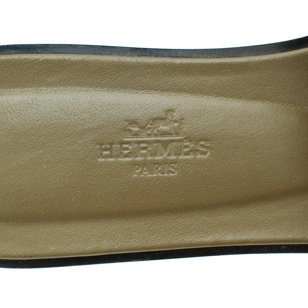 Hermes Bicolor Suede Oran Sandal 36.5