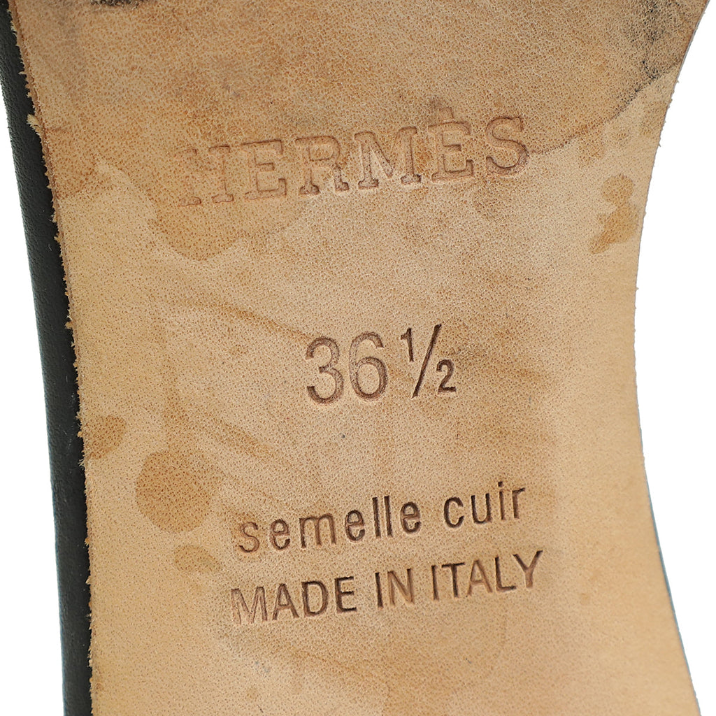 Hermes Noir Oasis Sandal 36.5