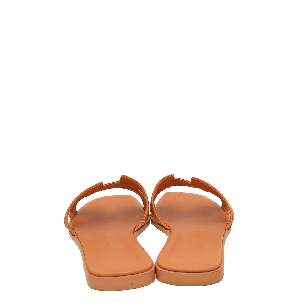 Hermes Orange Joey Oran Sandal 36.5