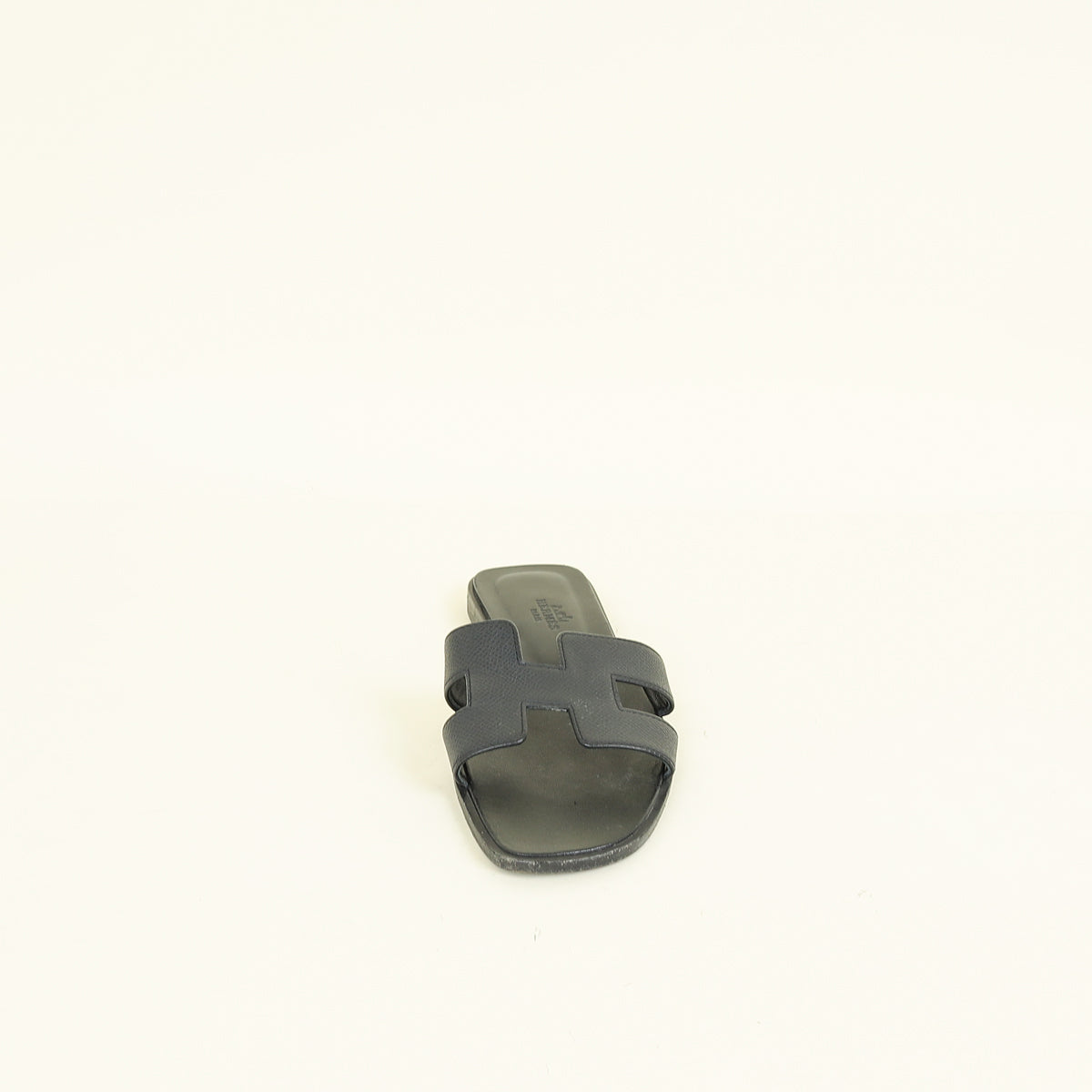 Hermes Noir Oran Sandals 36.5