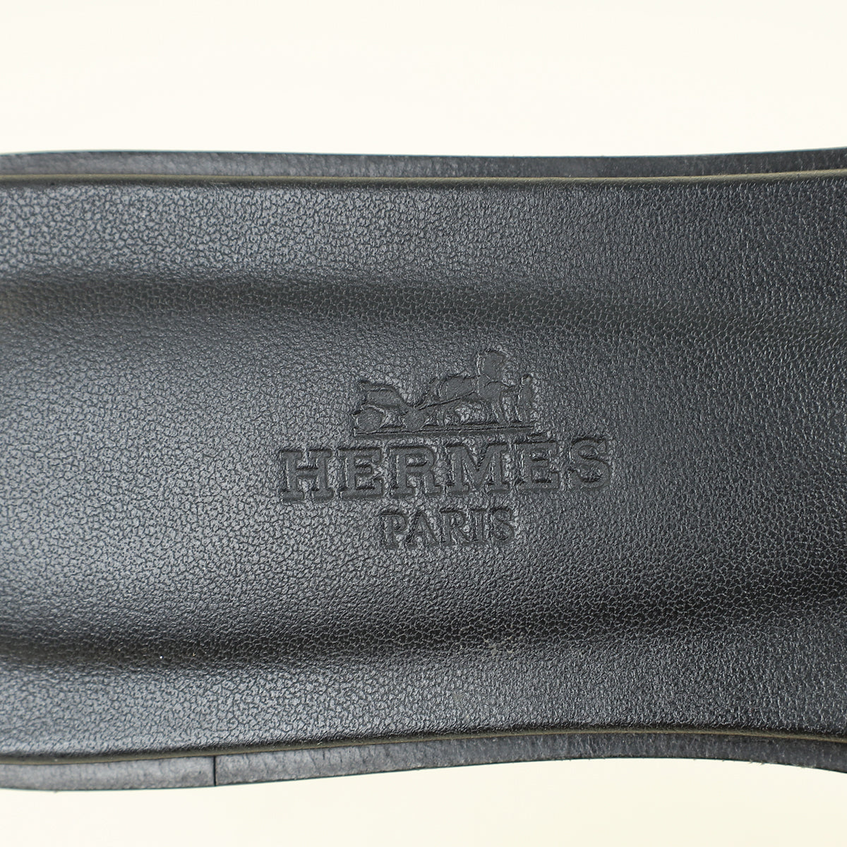 Hermes Noir Oran Sandals 36.5