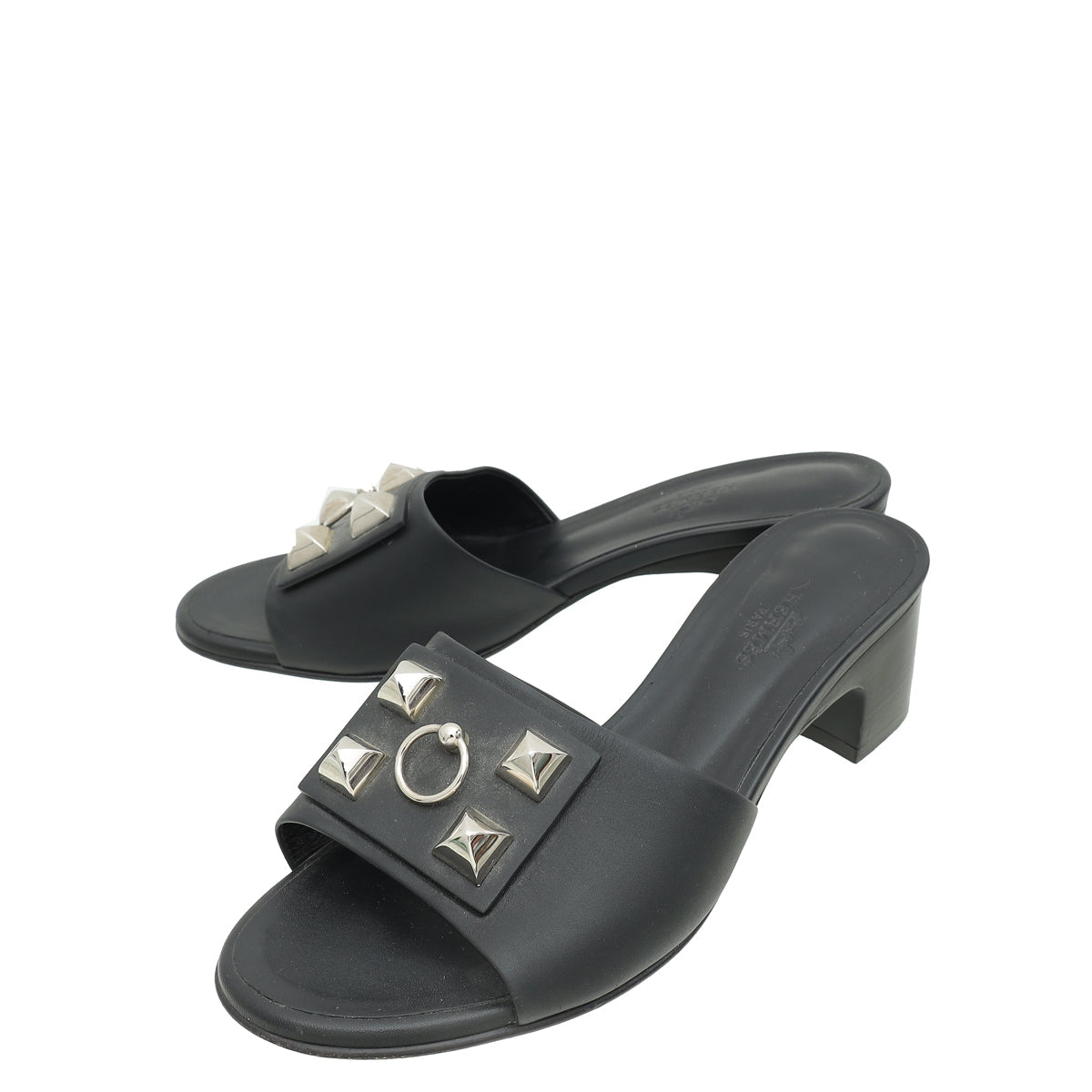 Hermes Noir Dreamy Sandal 36.5