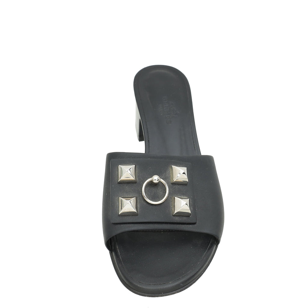 Hermes Noir Dreamy Sandal 36.5