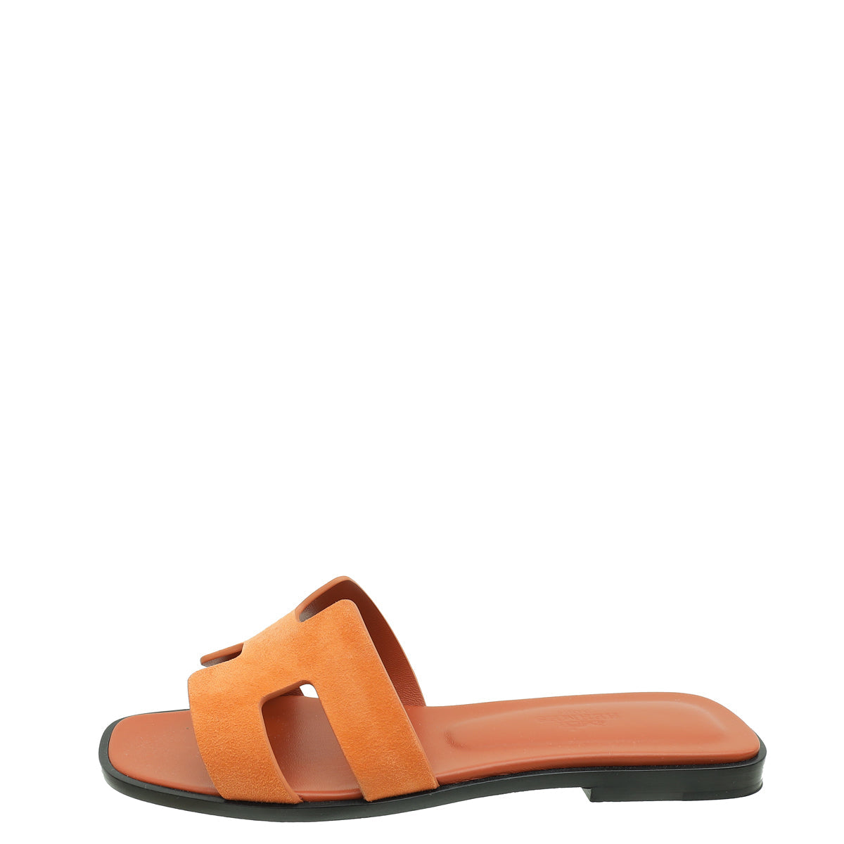 Hermes Orange Corail Suede Oran Sandal 36