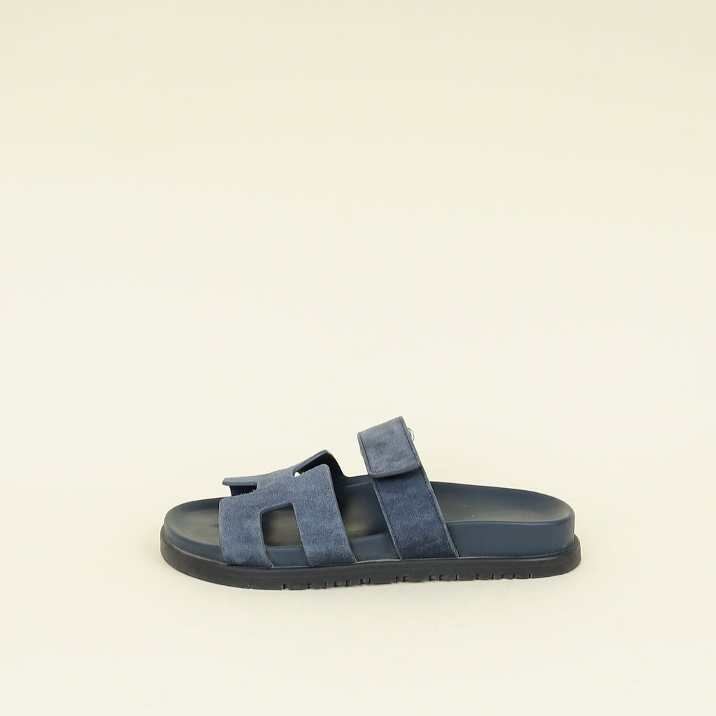 Hermes Blue Celeste Chypre Sandals 36