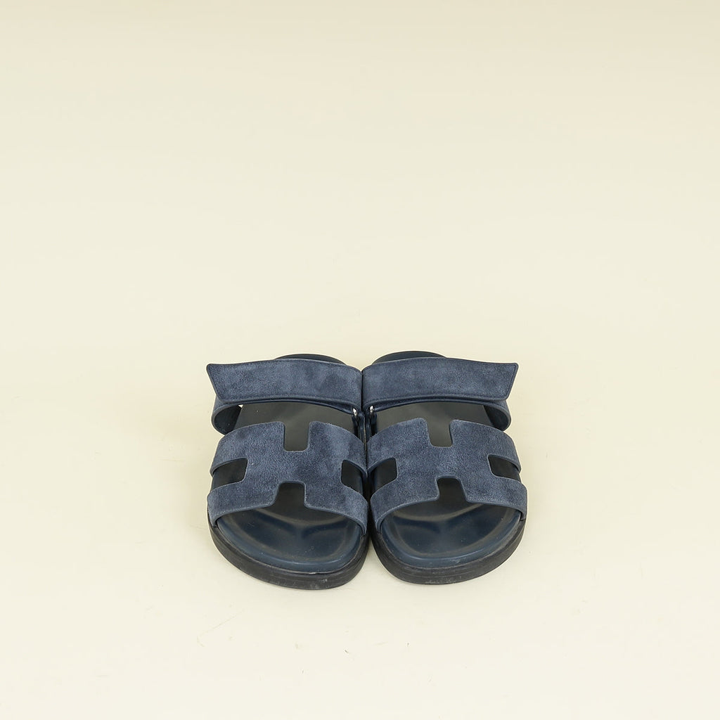 Hermes Blue Celeste Chypre Sandals 36