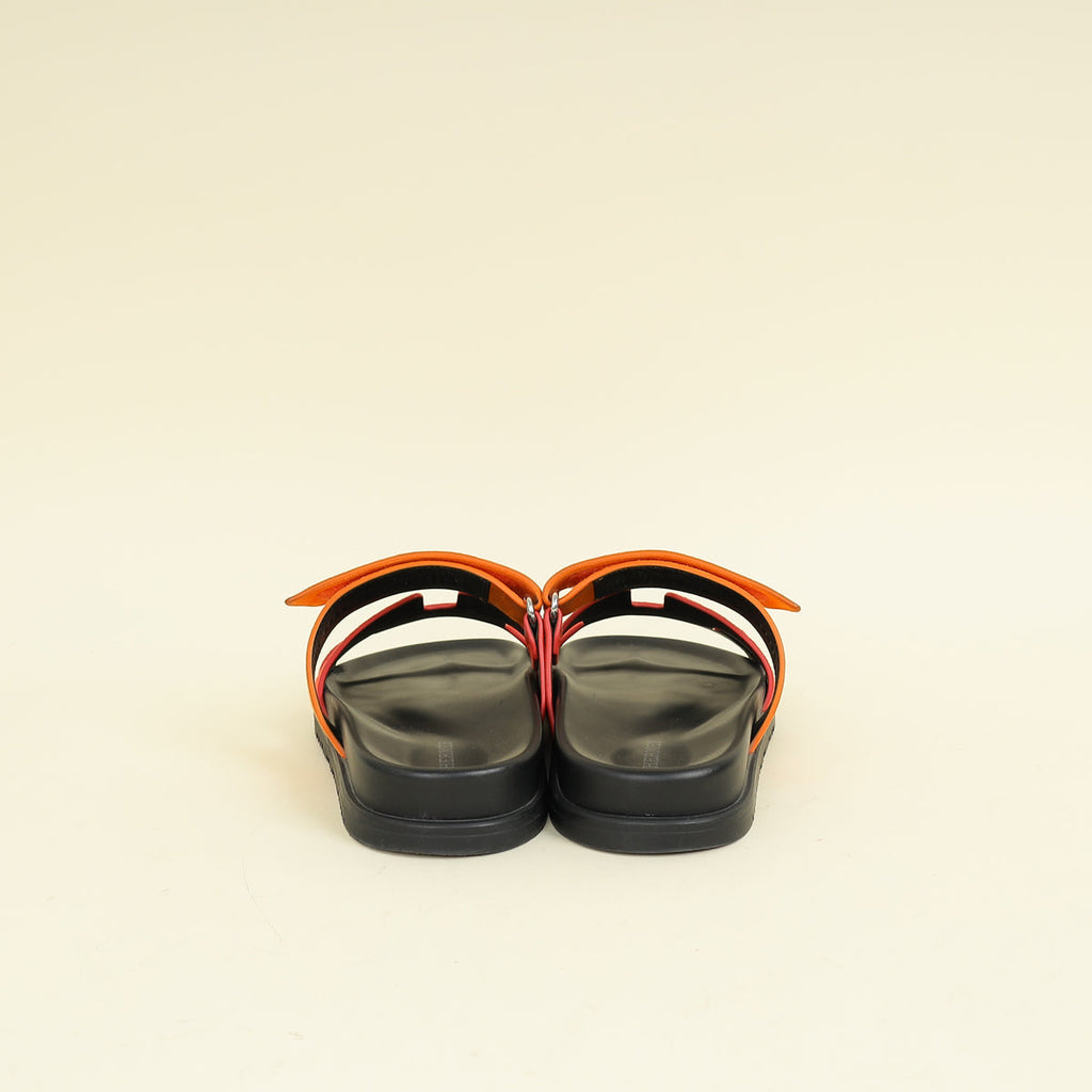 Hermes Bicolor Chypre Suede Goatskin Sandal 36