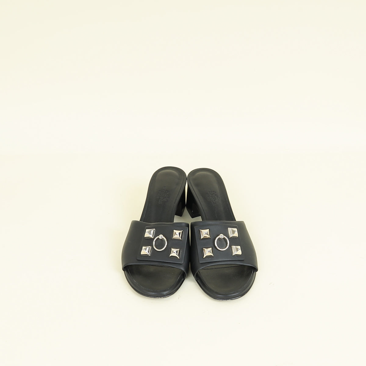 Hermes Noir Dreamy Sandals 36