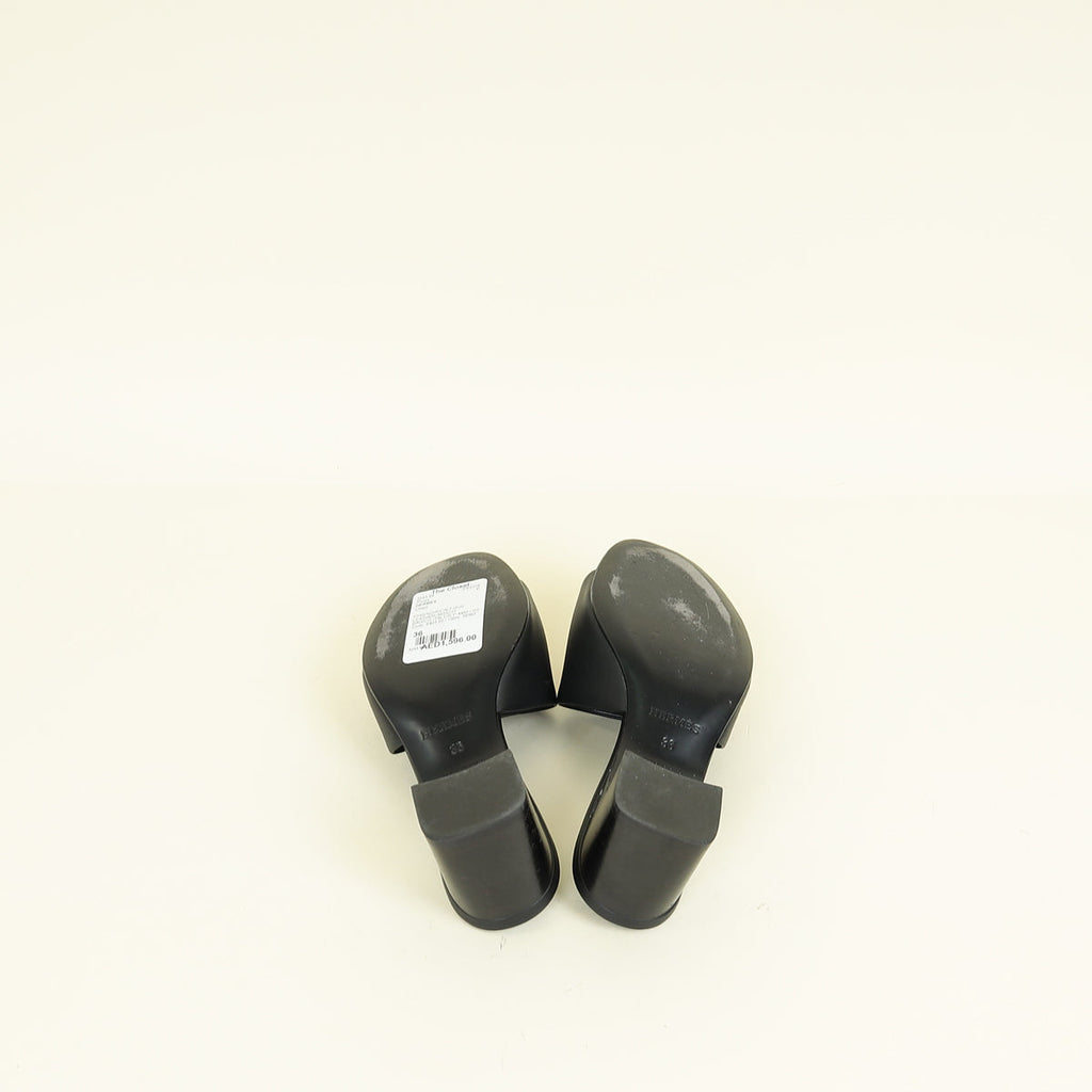 Hermes Noir Dreamy Sandals 36