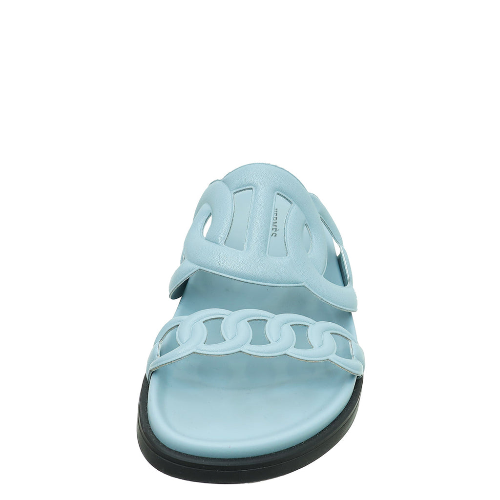 Hermes Blue Lin Extra Sandal 36