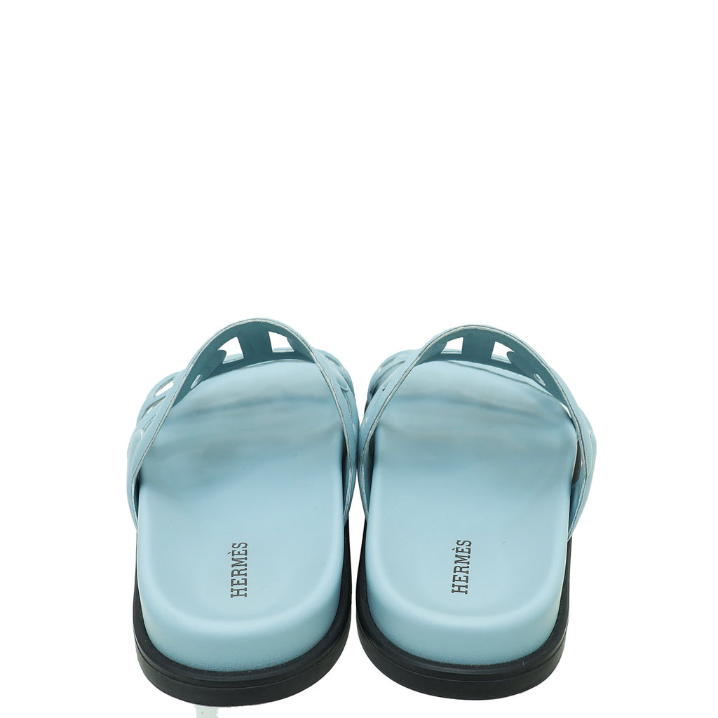 Hermes Blue Lin Extra Sandal 36