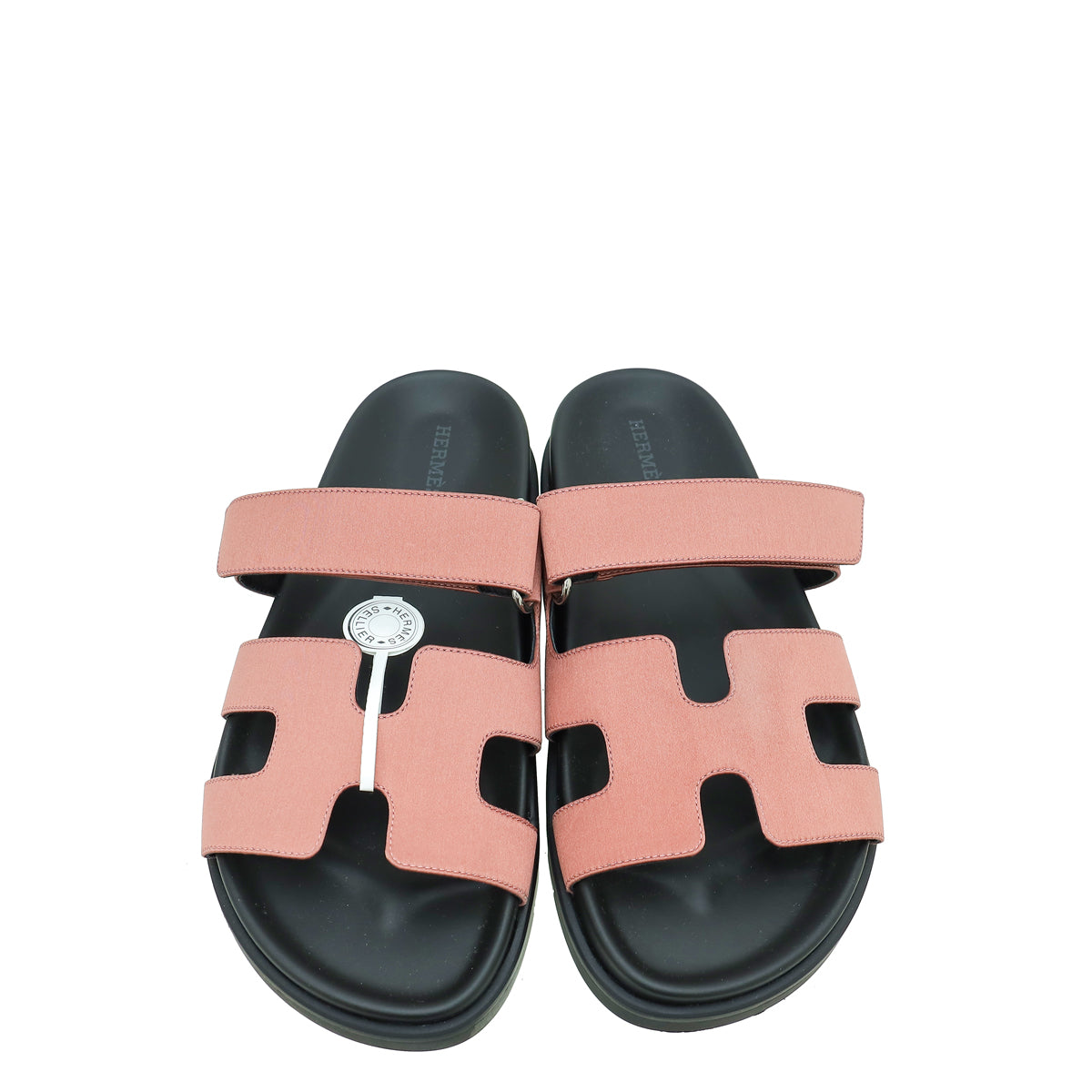 Hermes Bois De Rose Satin Chypre Sandals 36