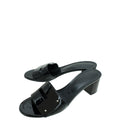 Hermes Noir Very Sandals 37.5