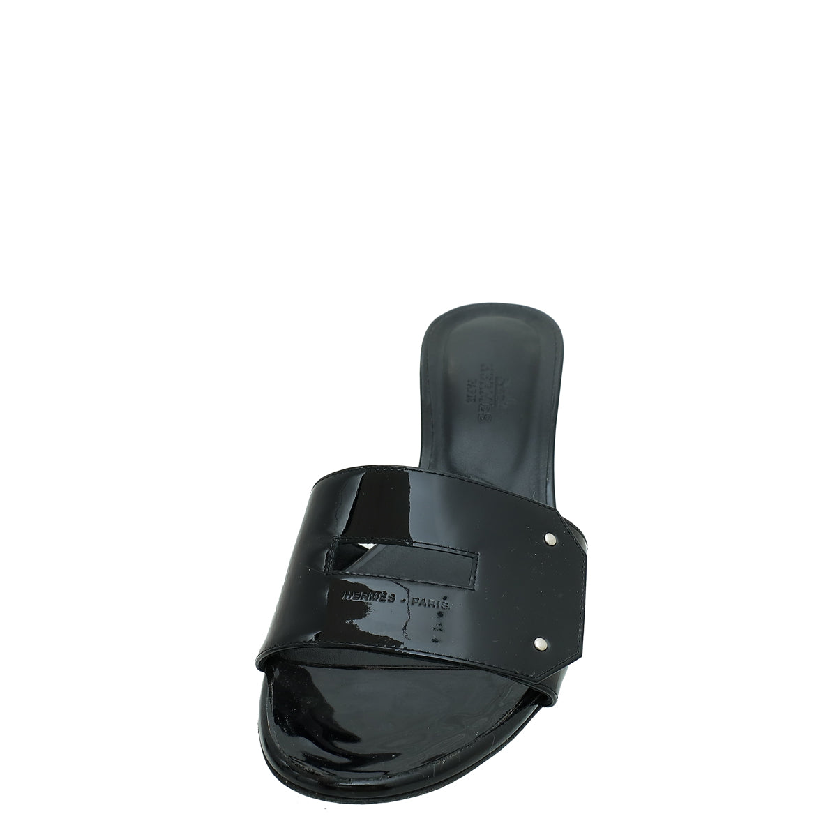 Hermes Noir Very Sandals 37.5