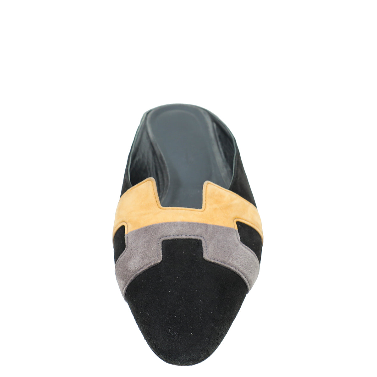 Hermes Tricolor Suede Roxane Mules 37.5