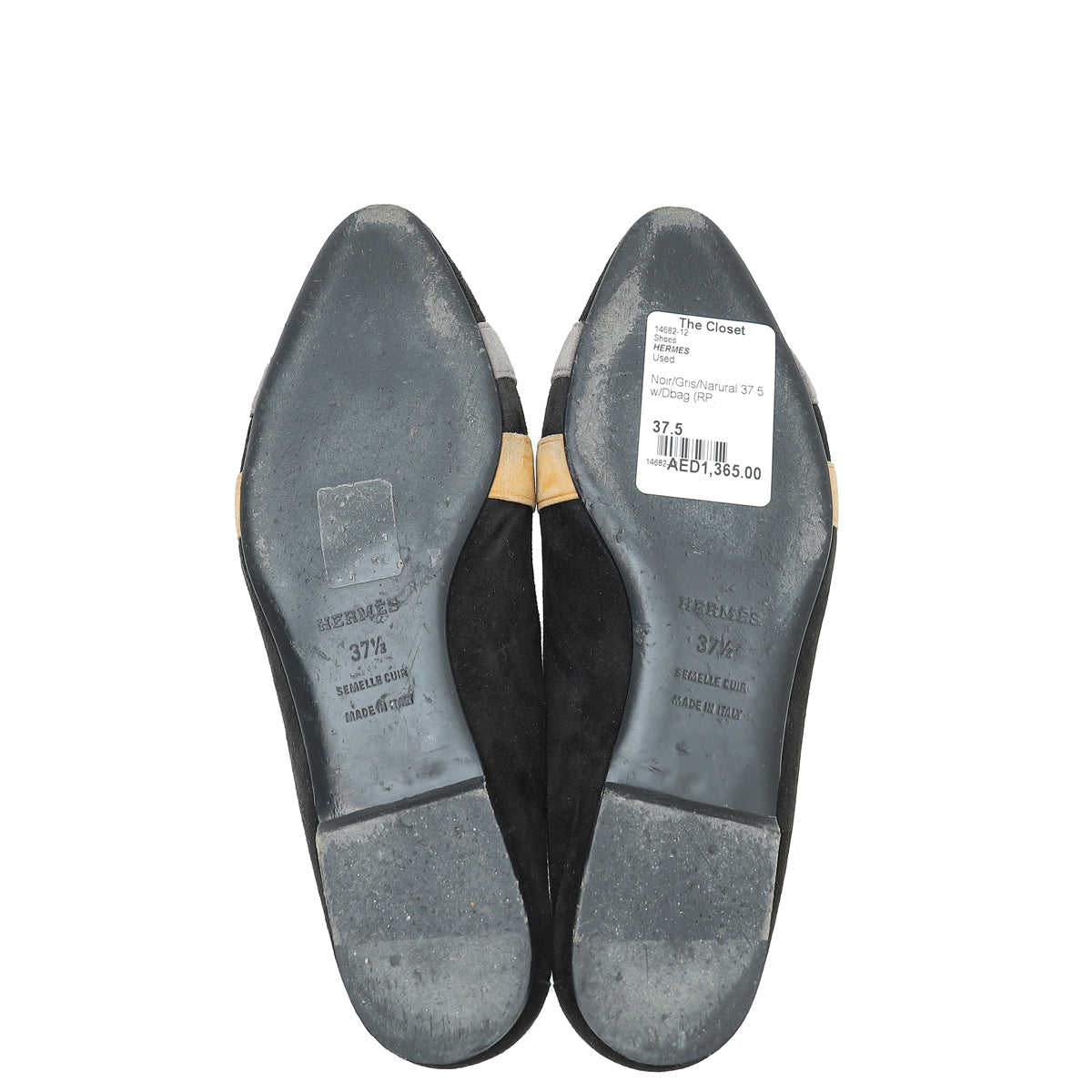 Hermes Tricolor Suede Roxane Mules 37.5