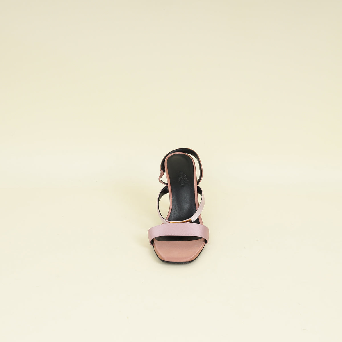 Hermes Bicolor Glamour 95 Satin Sandal 37.5
