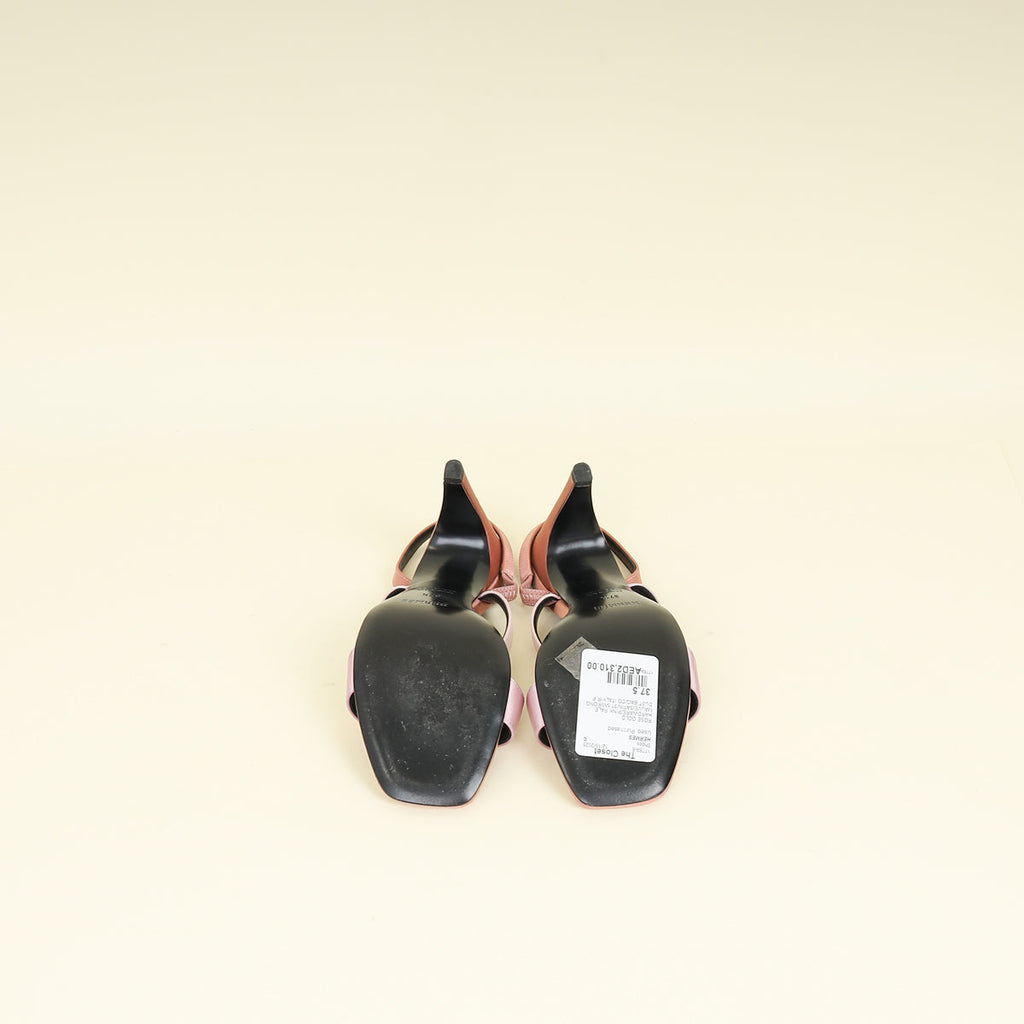 Hermes Bicolor Glamour 95 Satin Sandal 37.5
