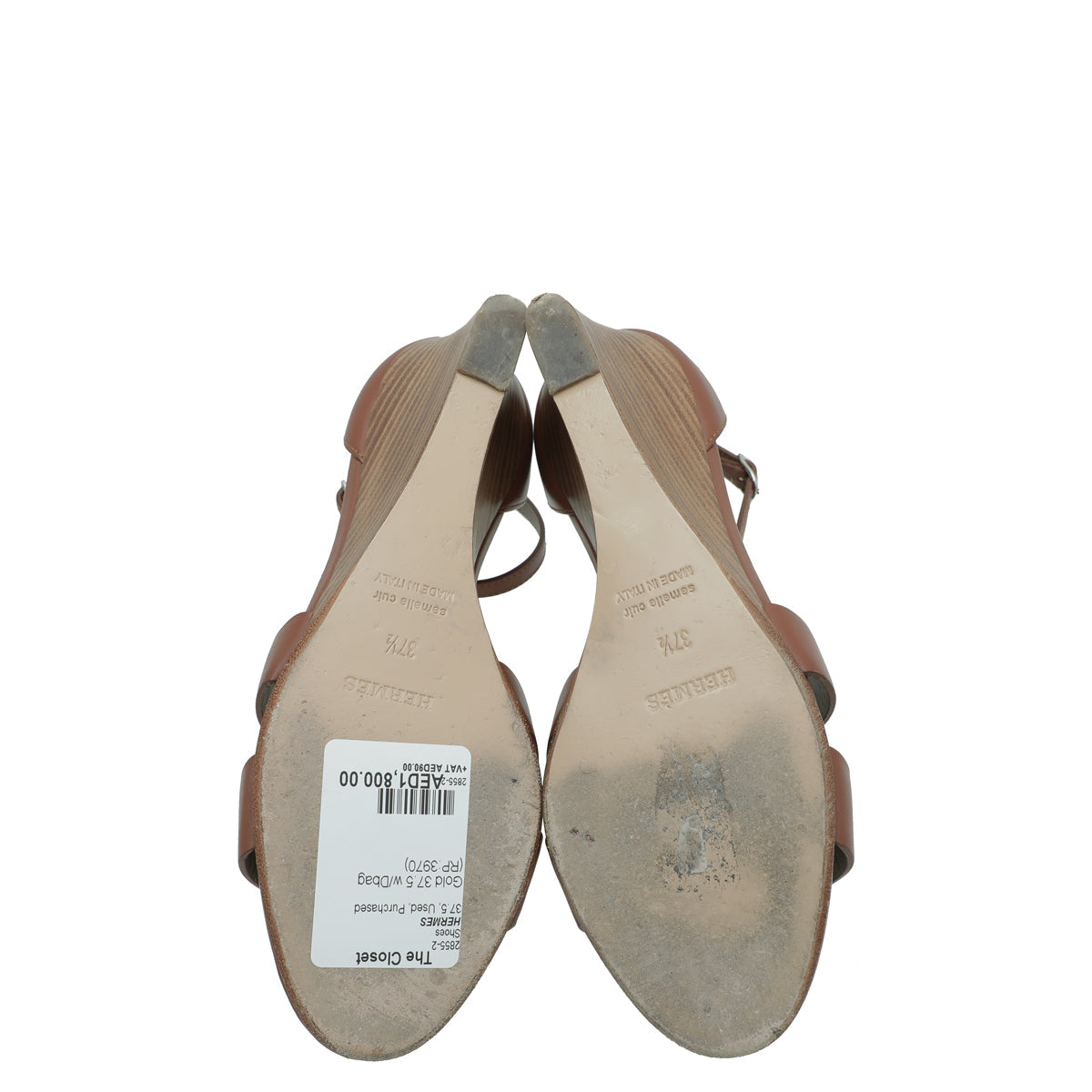 Hermes Gold Legend Sandal 37.5