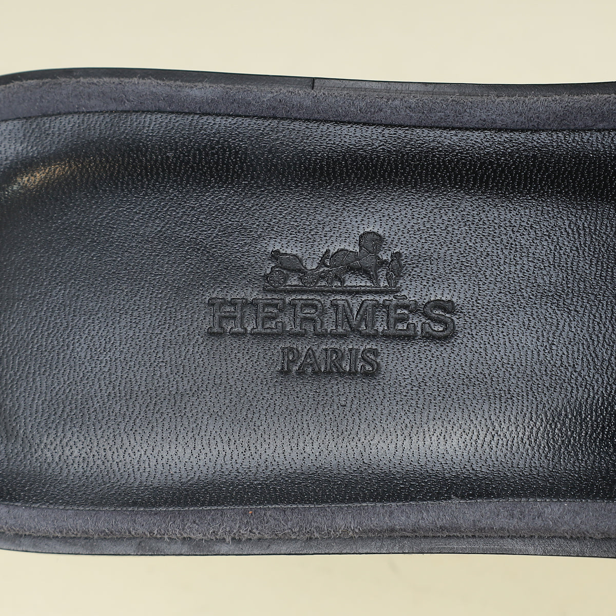 Hermes Noir Oran with Crystal Detail Sandal 37.5