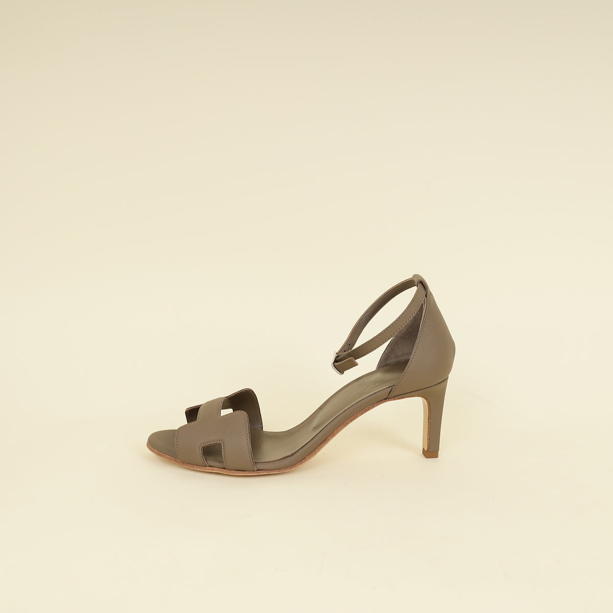 Hermes Etoupe Premiere 70 Sandals 37.5
