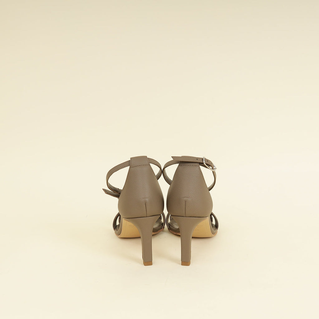 Hermes Etoupe Premiere 70 Sandals 37.5