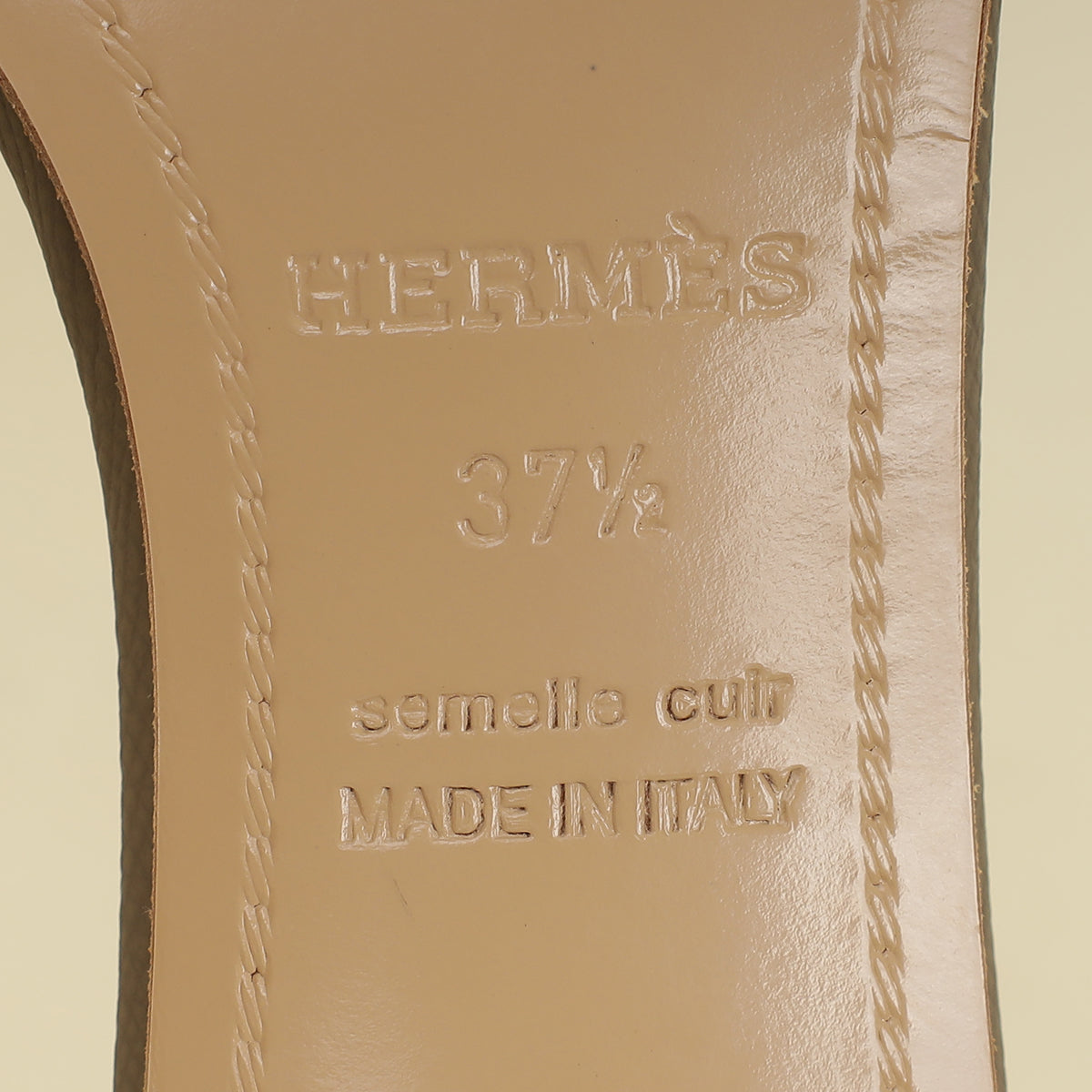 Hermes Etoupe Premiere 70 Sandals 37.5